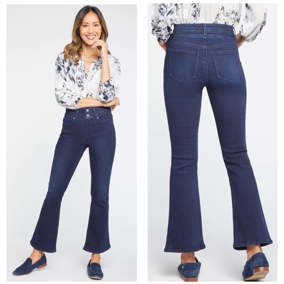 NYDJ Denim - NYDJ High Rise Ava Daring Flare Denim Jeans Size 4 Paneled Waistband